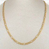 Cadena Figaro 5.5gr / 61cm / 3.33mm Oro Amarillo +1 18K $