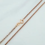 Cadena Franco 2.6 g / 60.5 cm / 1.35 mm Dos Oros Blanco Rosa 18K