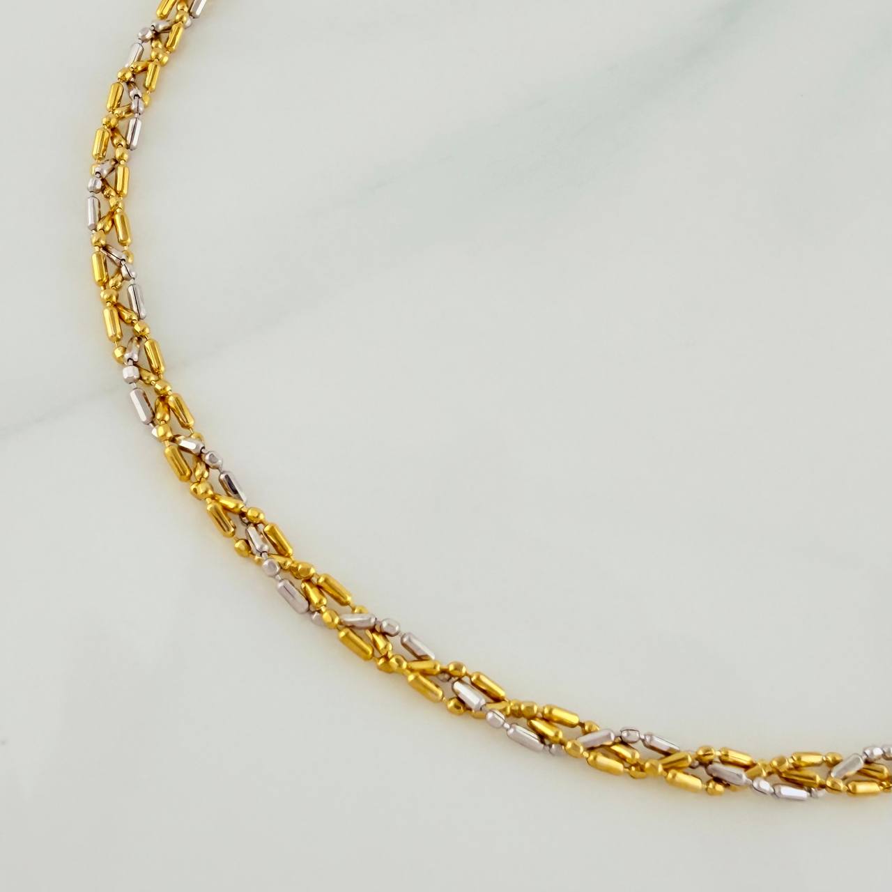 Pulso Morse 2.4 g / 18.5 cm / 5.29 mm Dos Oros Amarillo Blanco 18K