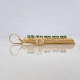 Dije Cruz Tronco Esmeraldas 1.22Qts 4.75 g / 4.5 cm Oro Amarillo 18K