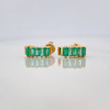 Topos Rectangulos Esmeralda 1,18Qts 2.55 g / 5 mm Oro Amarillo  18K
