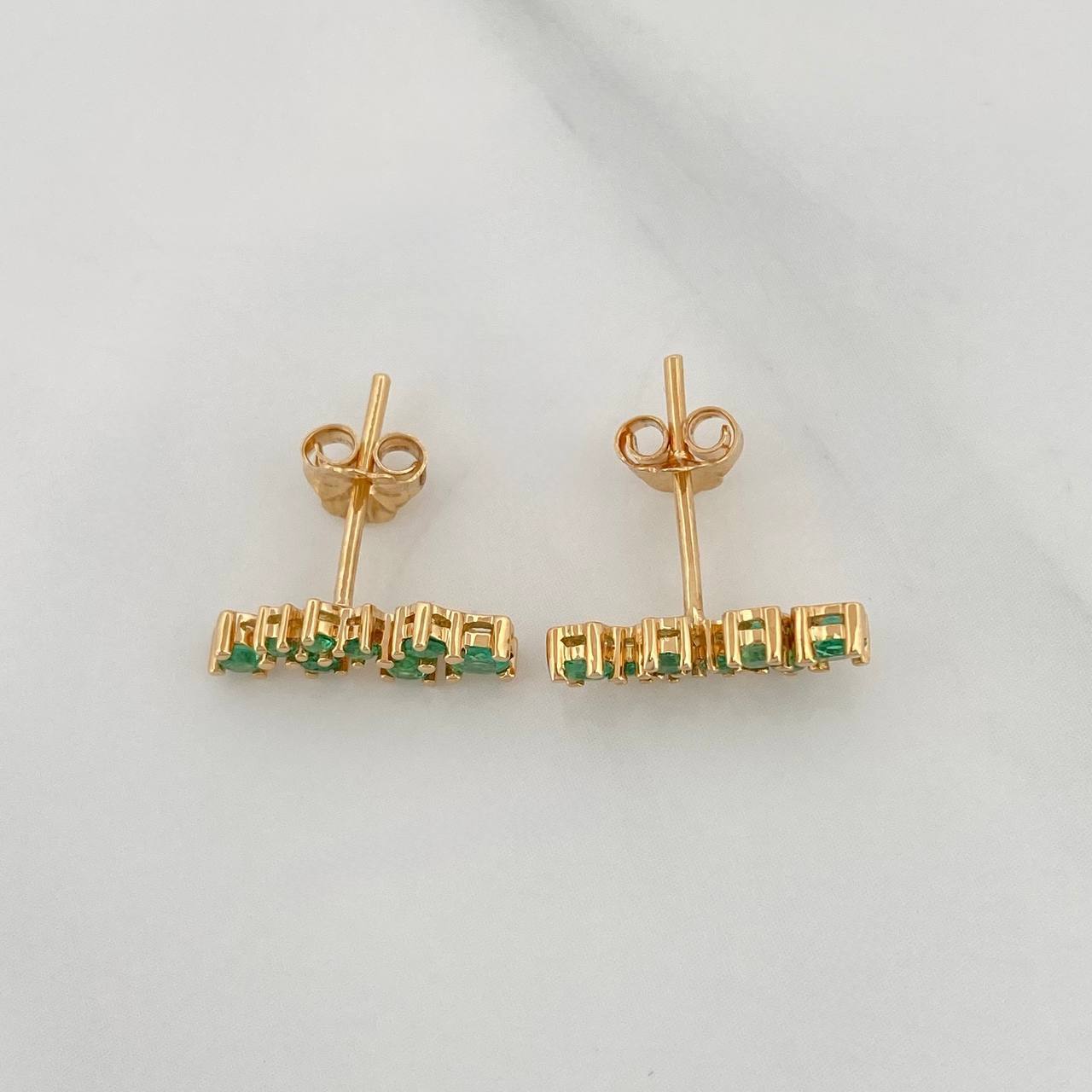 Topos Circulos Esmeraldas 51Pts 1.95 g / 13 mm Oro Amarillo 18K