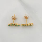 Topos Circulos Esmeraldas 51Pts 1.95 g / 13 mm Oro Amarillo 18K