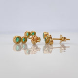 Topos Circulos Esmeraldas 64Pts 2.25 g / 14 mm Oro Amarillo 18K