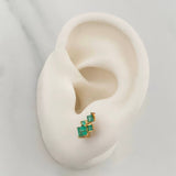 Topos Destello Esmeraldas 73Pts 1.8 g / 5.8 mm Oro Amarillo 18K