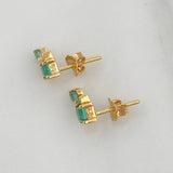 Topos Destello Esmeraldas 73Pts 1.8 g / 5.8 mm Oro Amarillo 18K