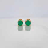 Topos Cuatro Garras Esmeraldas 64Pts 1.05 g / 3.8 mm Oro Amarillo 18K