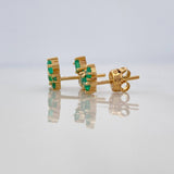 Topos Cuadros Esmeraldas 70Pts 2.35 g / 5.2 mm Oro Amarillo 18K