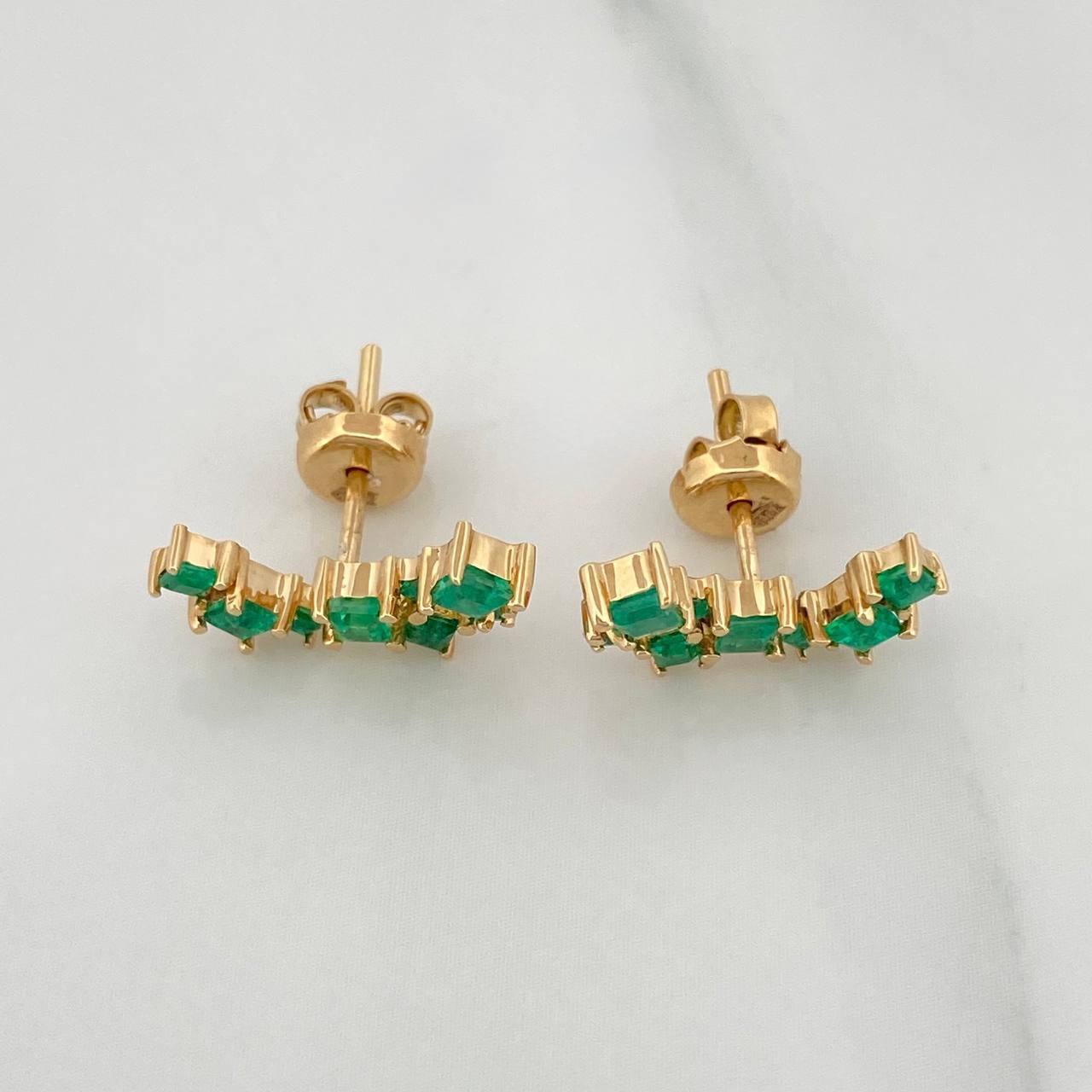 Topos Cuadros Esmeraldas 70Pts 2.35 g / 5.2 mm Oro Amarillo 18K