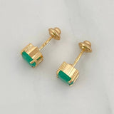 Topos Cuatro Garras Esmeraldas 155Qts 1.6 g / 6 mm Oro Amarillo 18K
