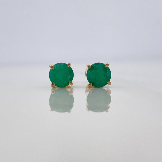 Topos Cuatro Garras Esmeraldas 155Qts 1.6 g / 6 mm Oro Amarillo 18K