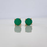Topos Cuatro Garras Esmeraldas 155Qts 1.6 g / 6 mm Oro Amarillo 18K