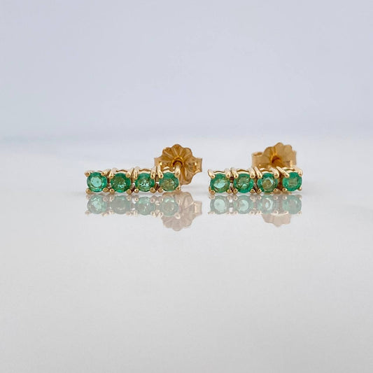 Topos Bolas Esmeraldas 23Pts 1.55 g / 2.3 mm Oro Amarillo 18K