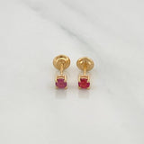 Topos Cuatro Garras Rubies 28Pts 0.7 g / 2.55 mm Oro Amarillo 18K