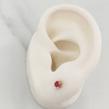 Topos Cuatro Garras Rubies 28Pts 0.7 g / 2.55 mm Oro Amarillo 18K