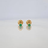 Topos Cuatro Garras Esmeraldas 07Pts 0.55 g / 1.65 mm Oro Amarillo 18K