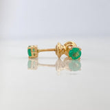 Topos Cuatro Garras Esmeraldas 34Pts 0.85 g / 3.3 mm Oro Amarillo 18K