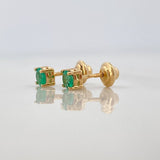 Topos Cuatro Garras Esmeraldas 34Pts 0.85 g / 3.3 mm Oro Amarillo 18K