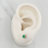 Topos Cuatro Garras Esmeraldas 34Pts 0.85 g / 3.3 mm Oro Amarillo 18K