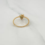 Anillo Uvas Esmeraldas 16Pts 1 g / T5 Oro Amarillo 18K