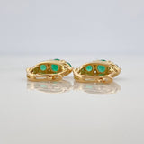 Candongas Trono Esmeralda 71Pts 2.65 g / 1.2 cm Oro Amarillo 18K