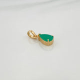 Dije Lagrima Esmeralda 88Pts 0.9 g / 1.7 cm Oro Amarillo 18K
