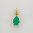 Dije Lagrima Esmeralda 88Pts 0.9 g / 1.7 cm Oro Amarillo 18K