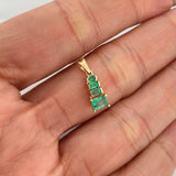 Dije Piramide Esmeraldas 55Pts 0.85 g / 1.6 cm Oro Amarillo 18K
