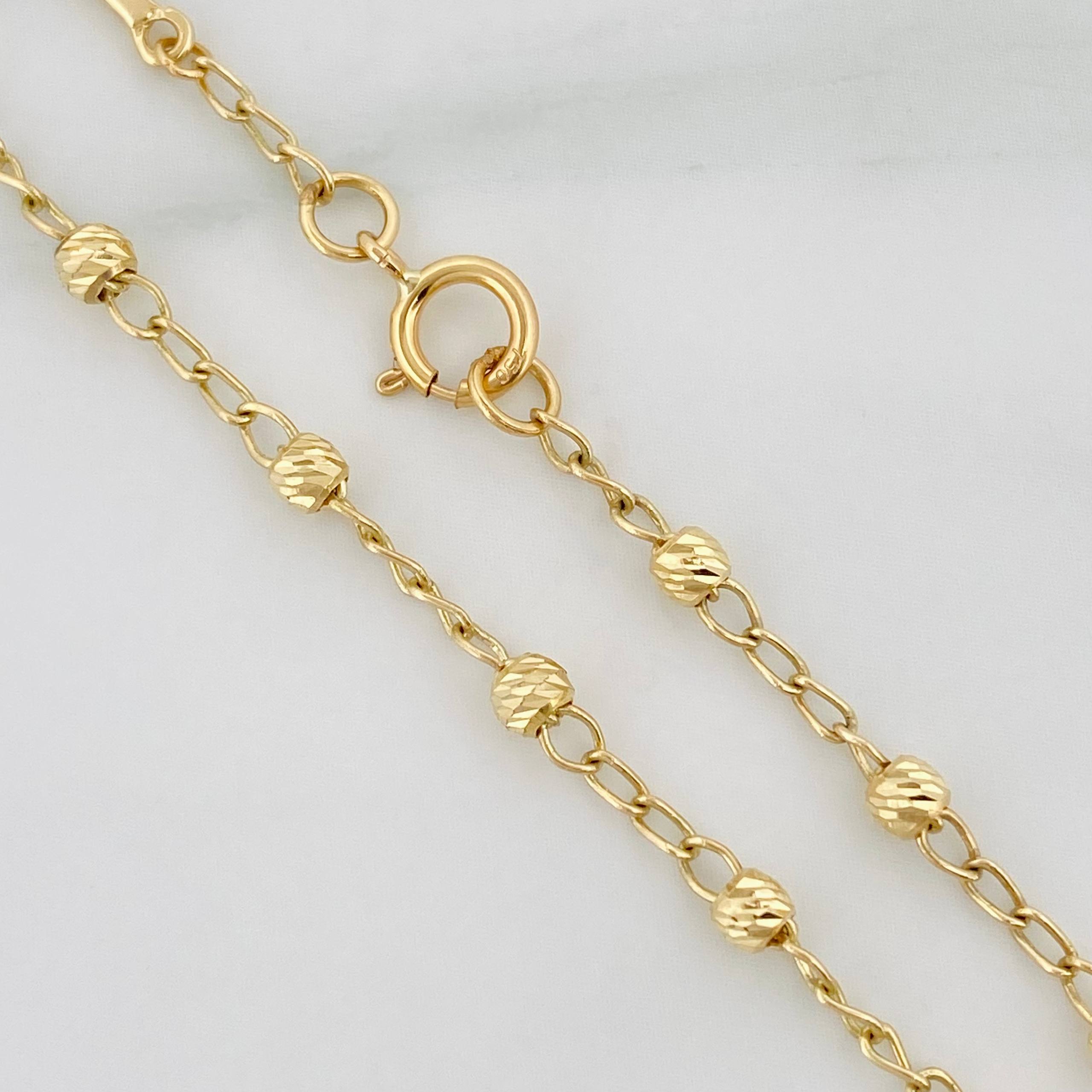 Pulso Espiga Virgen Milagrosa 2.15 g / 19 cm / 1.7 mm Oro Amarillo 18K
