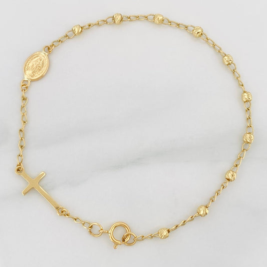 Pulso Espiga Virgen Milagrosa 2.15 g / 19 cm / 1.7 mm Oro Amarillo 18K