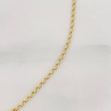 Tobillera Espiga Flor 1.9 g / 25 cm / 1 mm Tres Oros 18K