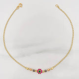 Tobillera Espiga Flor 2.05 g / 25.5 cm / 1 mm Tres Oros 18K