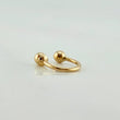 Piercing U Bolas 0.45 g / 1 cm Oro Amarillo 18K