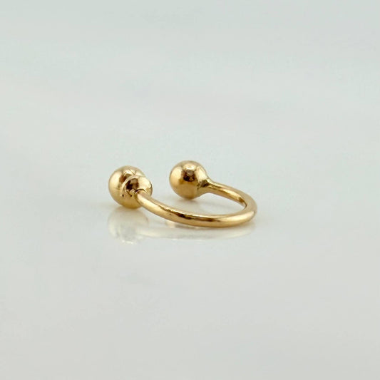 Piercing U Bolas 0.45 g / 1 cm Oro Amarillo 18K