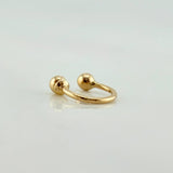 Piercing U Bolas 0.45 g / 1 cm Oro Amarillo 18K