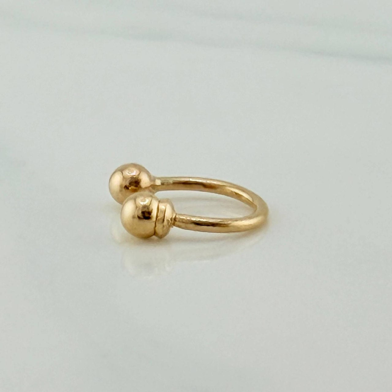Piercing U Bolas 0.45 g / 1 cm Oro Amarillo 18K