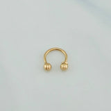 Piercing U Bolas 0.4 g / 1 cm Oro Amarillo 18K