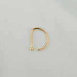 Piercing Arco Cabeza Plana 0.35 g / 1.05 cm Oro Amarillo 18K