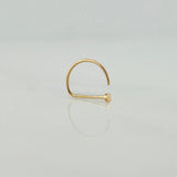 Piercing Arco Cabeza Plana 0.35 g / 1.05 cm Oro Amarillo 18K