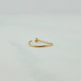 Piercing Arco Cabeza Plana 0.35 g / 1.05 cm Oro Amarillo 18K