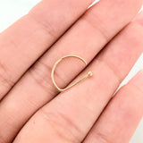 Piercing Arco Cabeza Plana 0.35 g / 1.05 cm Oro Amarillo 18K