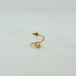 Piercing Punta Flecha Bola Espiral 0.6 g / 1 cm Oro Amarillo 18K