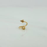 Piercing Punta Flecha Bola Espiral 0.65 g / 1 cm Oro Amarillo 18K