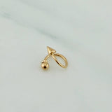 Piercing Punta Flecha Bola Espiral 0.65 g / 1 cm Oro Amarillo 18K
