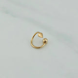 Piercing Punta Flecha Bola Espiral 0.65 g / 1 cm Oro Amarillo 18K