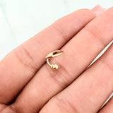 Piercing Punta Flecha Bola Espiral 0.65 g / 1 cm Oro Amarillo 18K