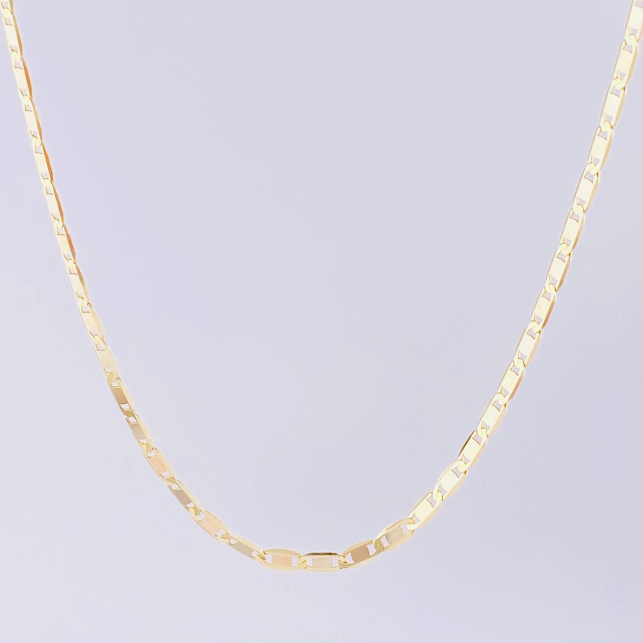 Cadena Escalera Plana 3.9g / 60cm / 1.9mm Tres Oros 18K