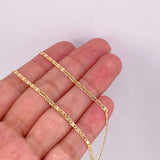 Cadena Escalera Plana 3.85g / 60cm / 1.9mm Tres Oros 18K