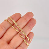 Cadena Figaro 2.75g / 45cm / 2.5mm Oro Amarillo 18K