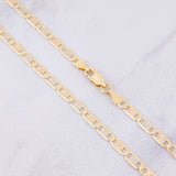 Cadena Escalera Plana 8.05g / 50cm / 3.3mm Tres Oros 18K